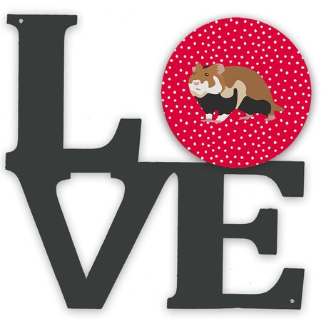 Carolines Treasures 11.5 x 11.75 in. European Hamster Love Metal Artwork Wall Decor CK5441WALV